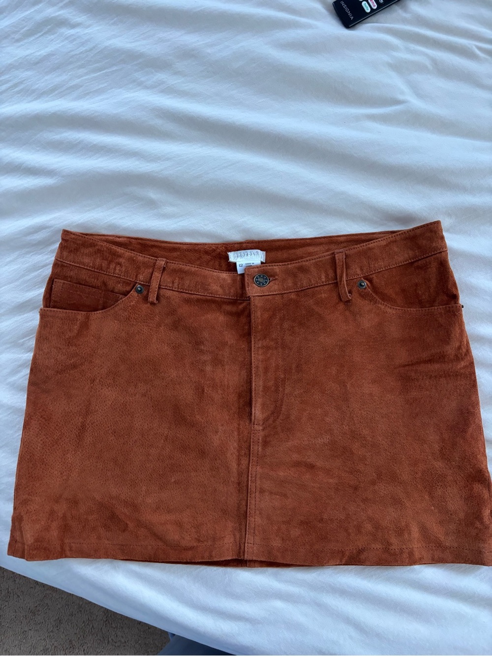 Urban Outfitters Rust Suede Mini Skirt